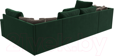 Диван П-образный Лига Диванов Николь 105 / 102981 (велюр, зеленый)