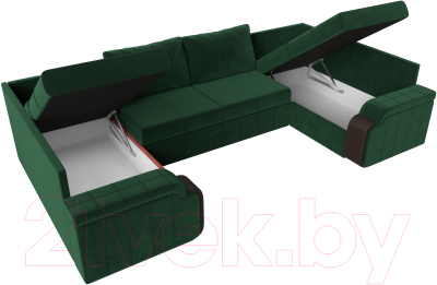 Диван П-образный Лига Диванов Николь 105 / 102981 (велюр, зеленый)