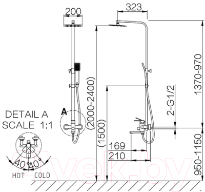 Душевая система Wisent W3506A
