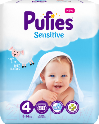 Подгузники детские Pufies Sensitive Maxi 9-14кг - фото