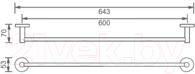 Держатель для полотенца Aquanet 4524MB