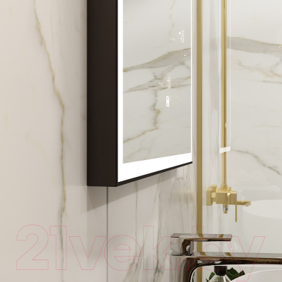 Зеркало Континент Frame Black Led 60x80