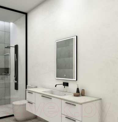 Зеркало Континент Frame Black Led 60x80