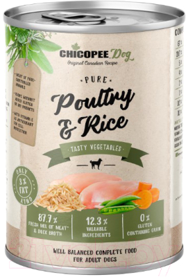 Влажный корм для собак Chicopee Adult домашняя птица с рисом / H5095 - фото