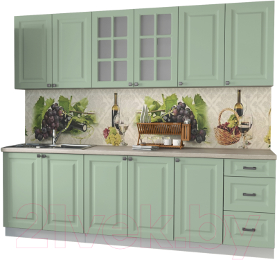 Кухонный гарнитур Интерлиния Мила Деко 2.4 А - фото