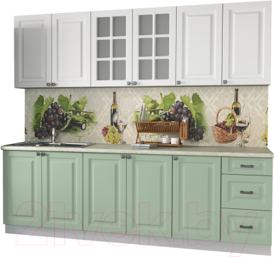 Кухонный гарнитур Интерлиния Мила Деко 2.4 А - фото