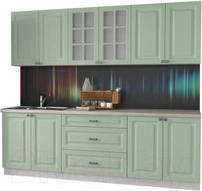 Кухонный гарнитур Интерлиния Мила Деко 2.4 Б - фото