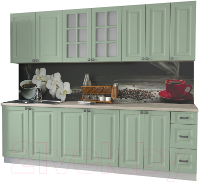 Кухонный гарнитур Интерлиния Мила Деко 2.5 А - фото