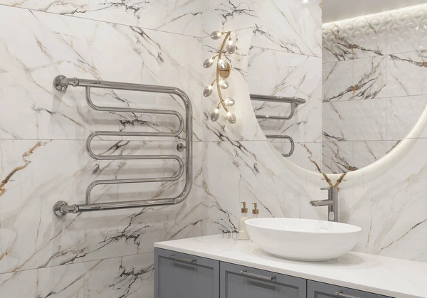 Полотенцесушитель водяной Двин D с полочкой 60x60 (1