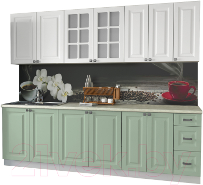 Кухонный гарнитур Интерлиния Мила Деко 2.5 А - фото