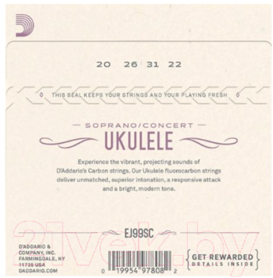 Струны для укулеле D'Addario EJ-99SC