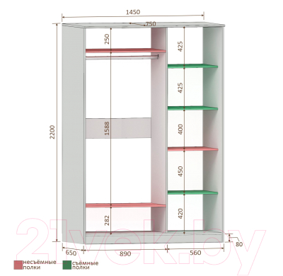 Шкаф Кортекс-мебель Лагуна ШК02-01