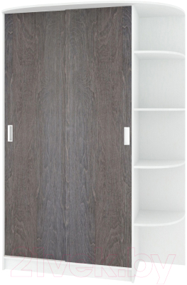 Шкаф Кортекс-мебель Лагуна ШК04-00 белый/береза, правая консоль - фото