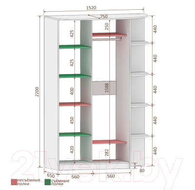 Шкаф Кортекс-мебель Лагуна ШК04-01