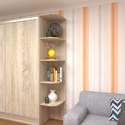 Угловое окончание для шкафа Кортекс-мебель Сенатор КМ32-45