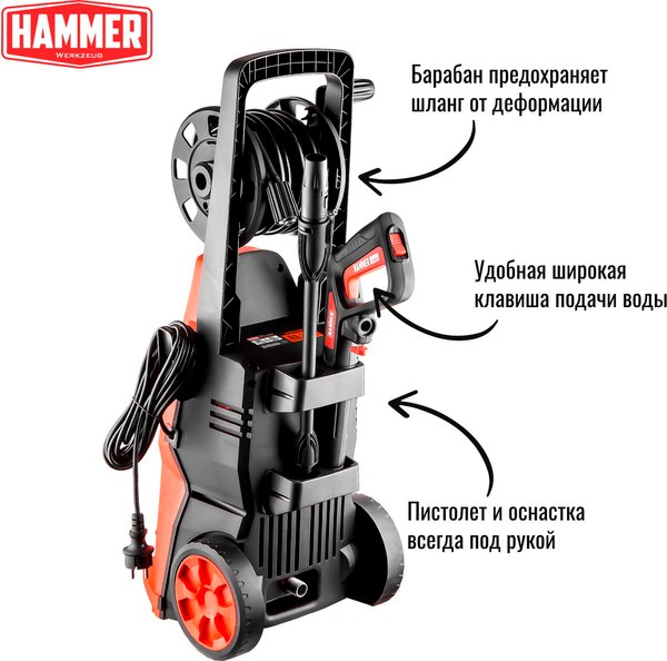 Мойка высокого давления Hammer MVD2000C