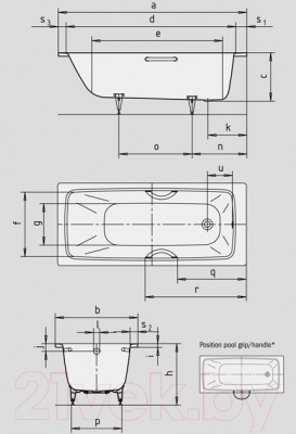 Ванна стальная Kaldewei Cayono 747 150x70 / 274700010001