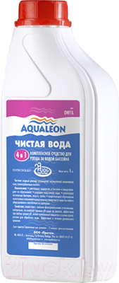Средство для очистки бассейна Aqualeon Чистая вода 4в1 / OW1L - фото
