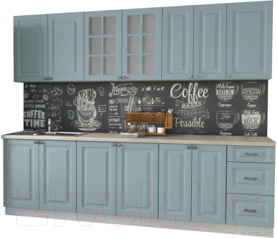 Кухонный гарнитур Интерлиния Мила Деко 2.6 А - фото