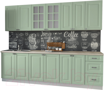 Кухонный гарнитур Интерлиния Мила Деко 2.6 А - фото