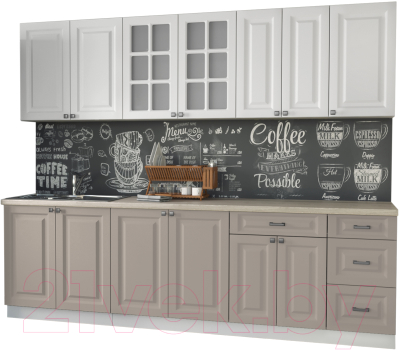 Кухонный гарнитур Интерлиния Мила Деко 2.6 Б - фото