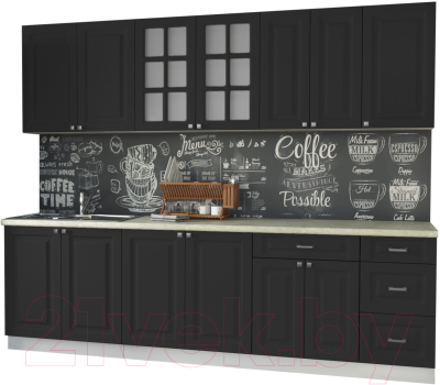 Кухонный гарнитур Интерлиния Мила Деко 2.6 Б - фото