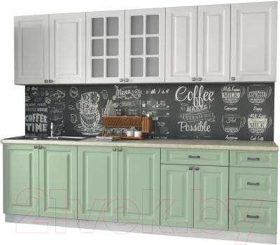 Кухонный гарнитур Интерлиния Мила Деко 2.6 Б - фото