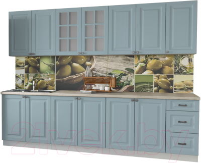 Кухонный гарнитур Интерлиния Мила Деко 2.8 А - фото