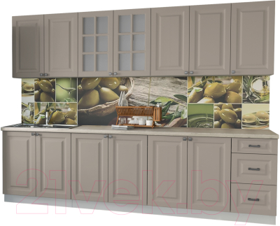 Кухонный гарнитур Интерлиния Мила Деко 2.8 А - фото