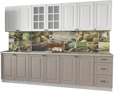 Кухонный гарнитур Интерлиния Мила Деко 2.8 А - фото