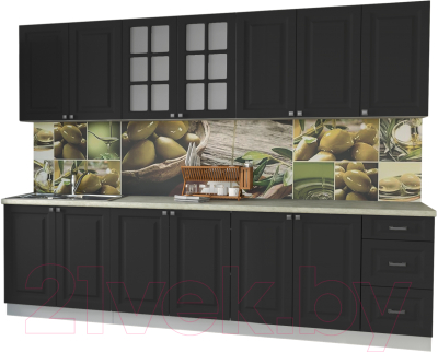 Кухонный гарнитур Интерлиния Мила Деко 2.8 А - фото