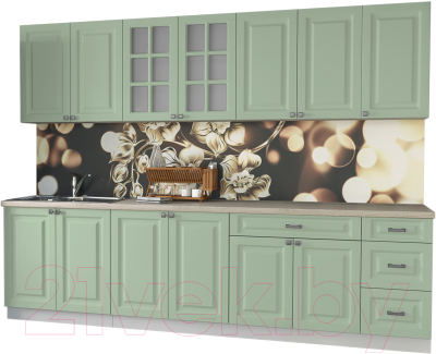 Кухонный гарнитур Интерлиния Мила Деко 2.8 Б - фото