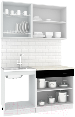 Готовая кухня Кортекс-мебель Корнелия Экстра 1.4м