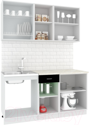 Готовая кухня Кортекс-мебель Корнелия Экстра 1.6м