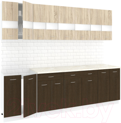 Готовая кухня Кортекс-мебель Корнелия Экстра 2.5м - фото