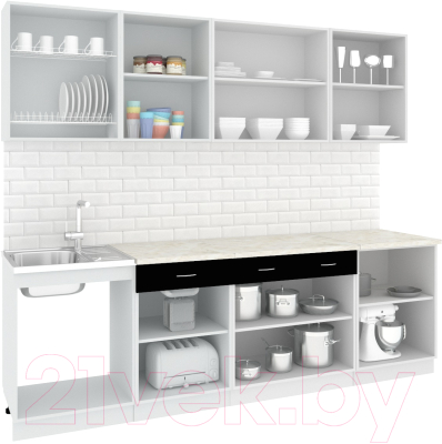 Готовая кухня Кортекс-мебель Корнелия Экстра 2.5м