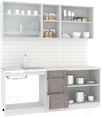 Готовая кухня Кортекс-мебель Корнелия Лира 2.0м
