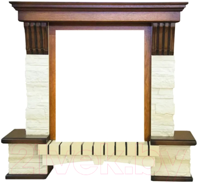 Портал для камина Смолком Stone Montebello MB/JUP/SYM26 (дуб антик) - фото
