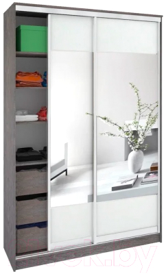 Шкаф Кортекс-мебель Сенатор ШК10-45 Геометрия с зеркалом - фото