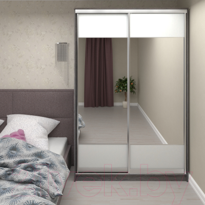 Шкаф Кортекс-мебель Сенатор ШК10-45 Геометрия с зеркалом