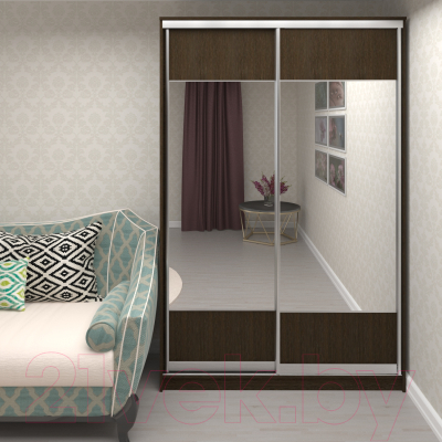 Шкаф Кортекс-мебель Сенатор ШК10-45 Геометрия зеркало