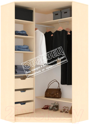 Шкаф Кортекс-мебель Сенатор ШК30 Геометрия ДСП с зеркалом