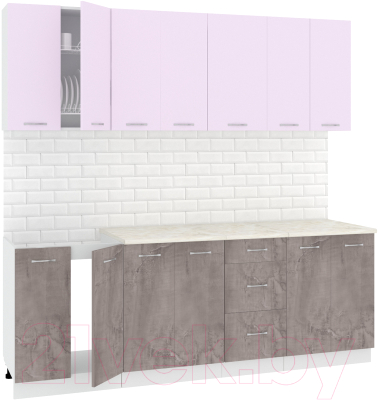 Готовая кухня Кортекс-мебель Корнелия Лира 2.2м - фото