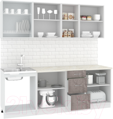 Готовая кухня Кортекс-мебель Корнелия Лира 2.2м