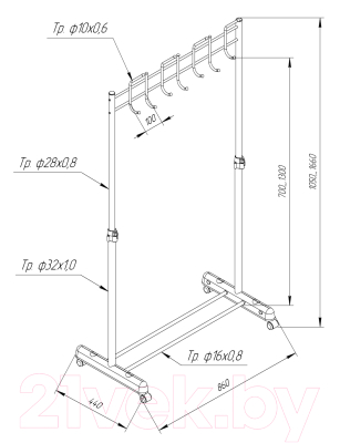 Стойка для одежды Sheffilton SHT-WR13