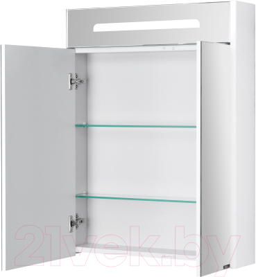 Шкаф с зеркалом для ванной Акватон Сильва 60 (1A216202SIW70)