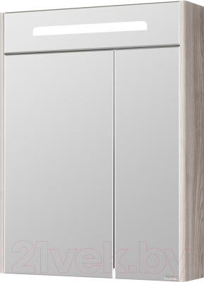 Шкаф с зеркалом для ванной Акватон Сильва 60 (1A216202SIW60) - фото