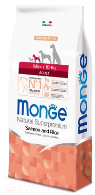 Сухой корм для собак Monge Dog Mini Adult Salmon & Rice - фото