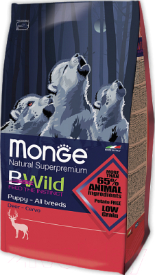 Сухой корм для собак Monge BWild Puppy Deer - фото