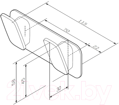 Крючок для ванной AM.PM Inspire A50A35600